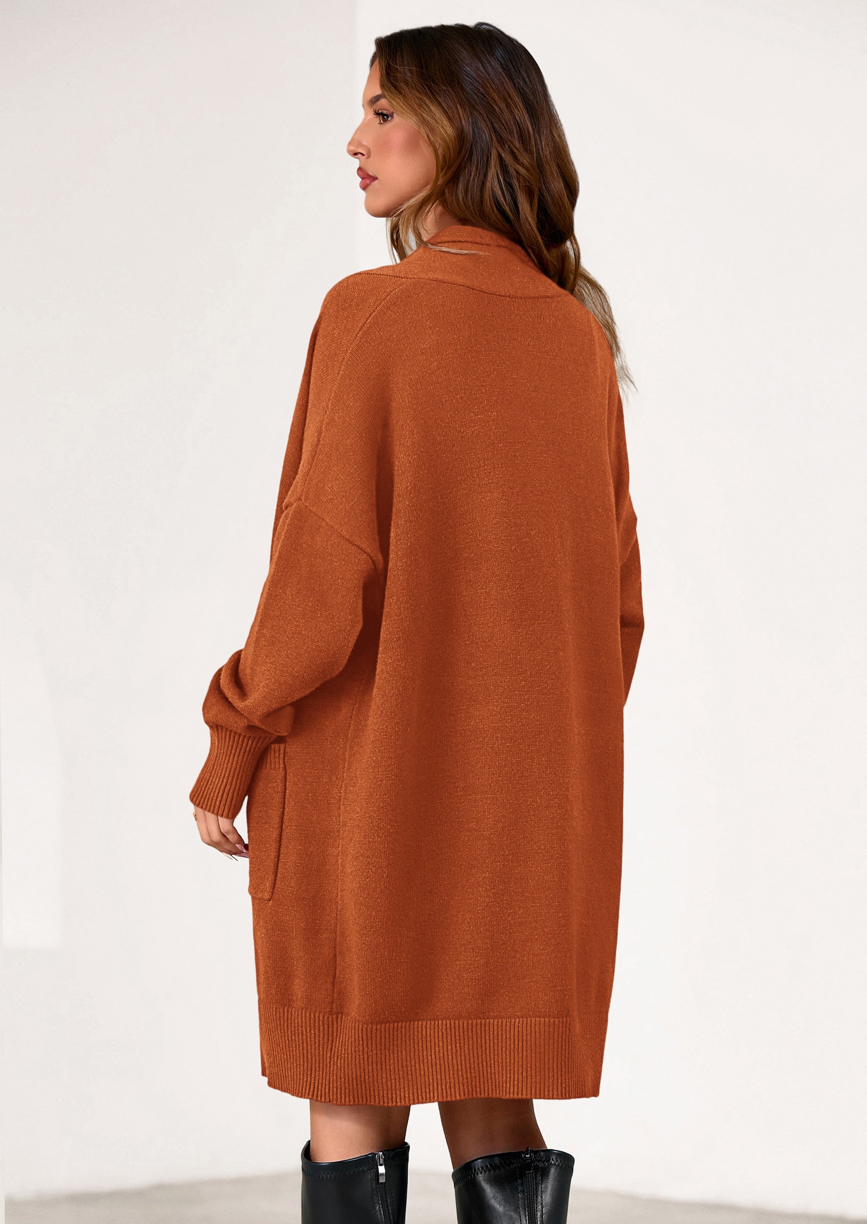 Women's Open Front Cardigan Long Sleeve Cozy Knit Sweaters Winter Fall Clothes Outerwear Coats