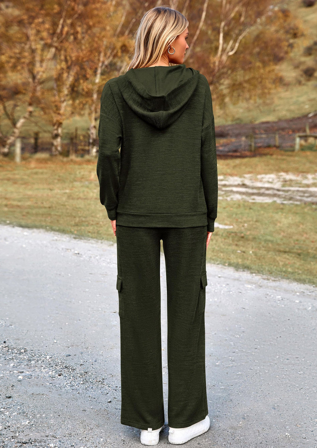 2 Piece Sets For Women Fall Sweatsuits Outfits Lounge Matching Hoodie Set Travel Track Suits Winter Clothes