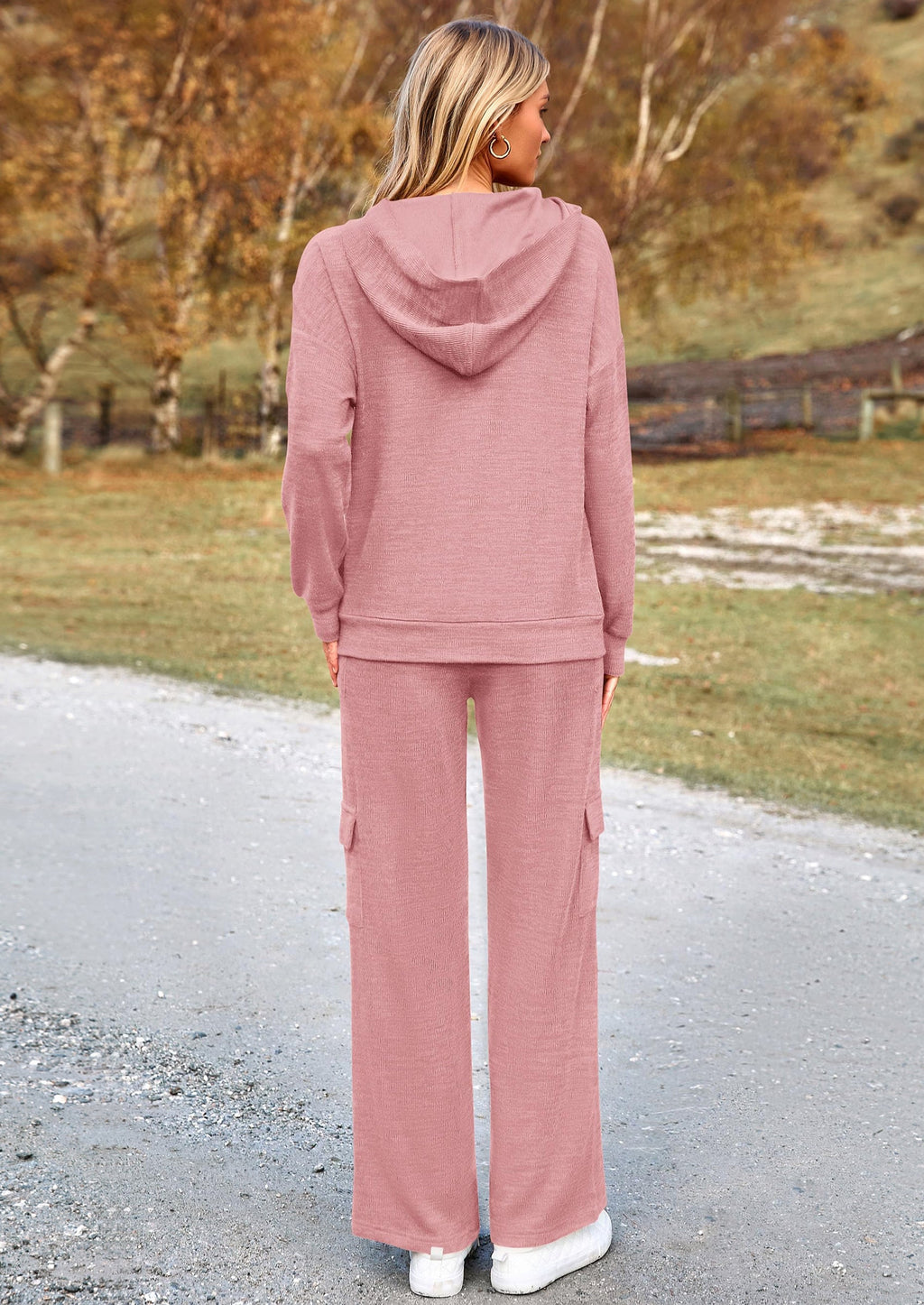 2 Piece Sets For Women Fall Sweatsuits Outfits Lounge Matching Hoodie Set Travel Track Suits Winter Clothes