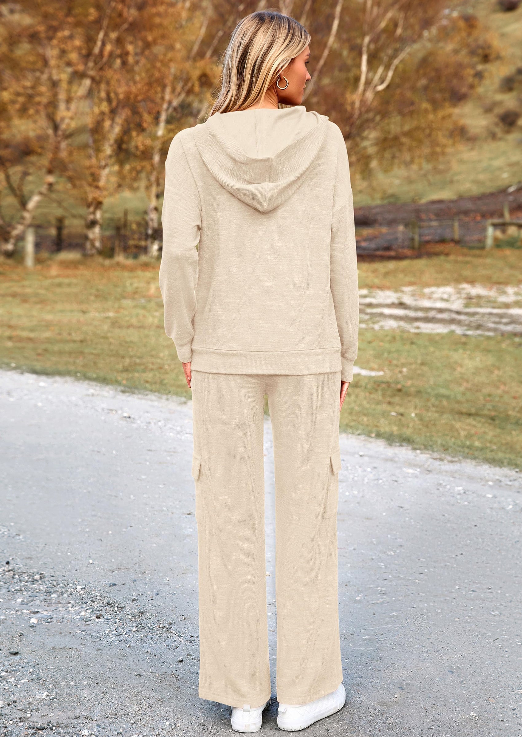 2 Piece Sets For Women Fall Sweatsuits Outfits Lounge Matching Hoodie Set Travel Track Suits Winter Clothes