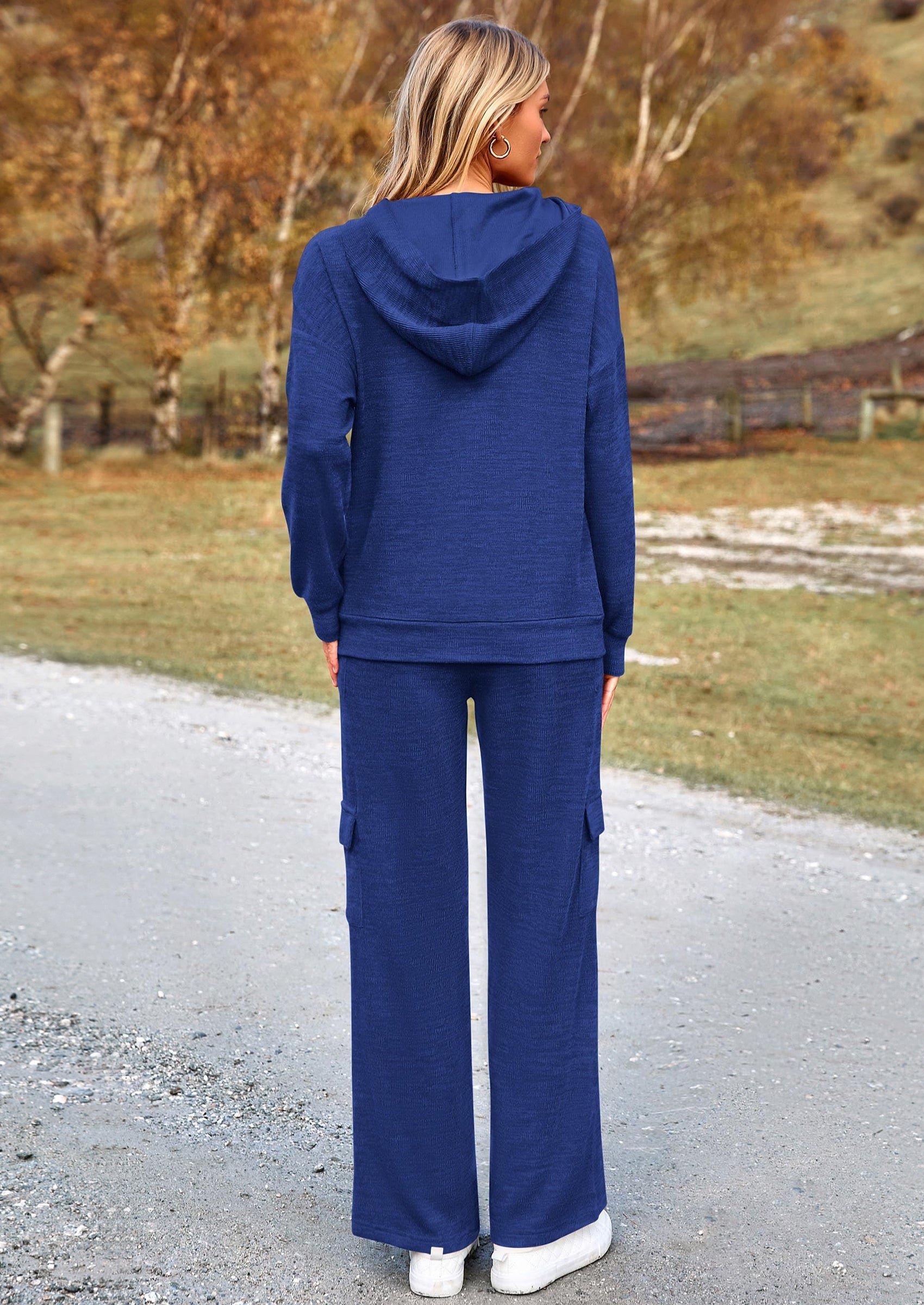 2 Piece Sets For Women Fall Sweatsuits Outfits Lounge Matching Hoodie Set Travel Track Suits Winter Clothes