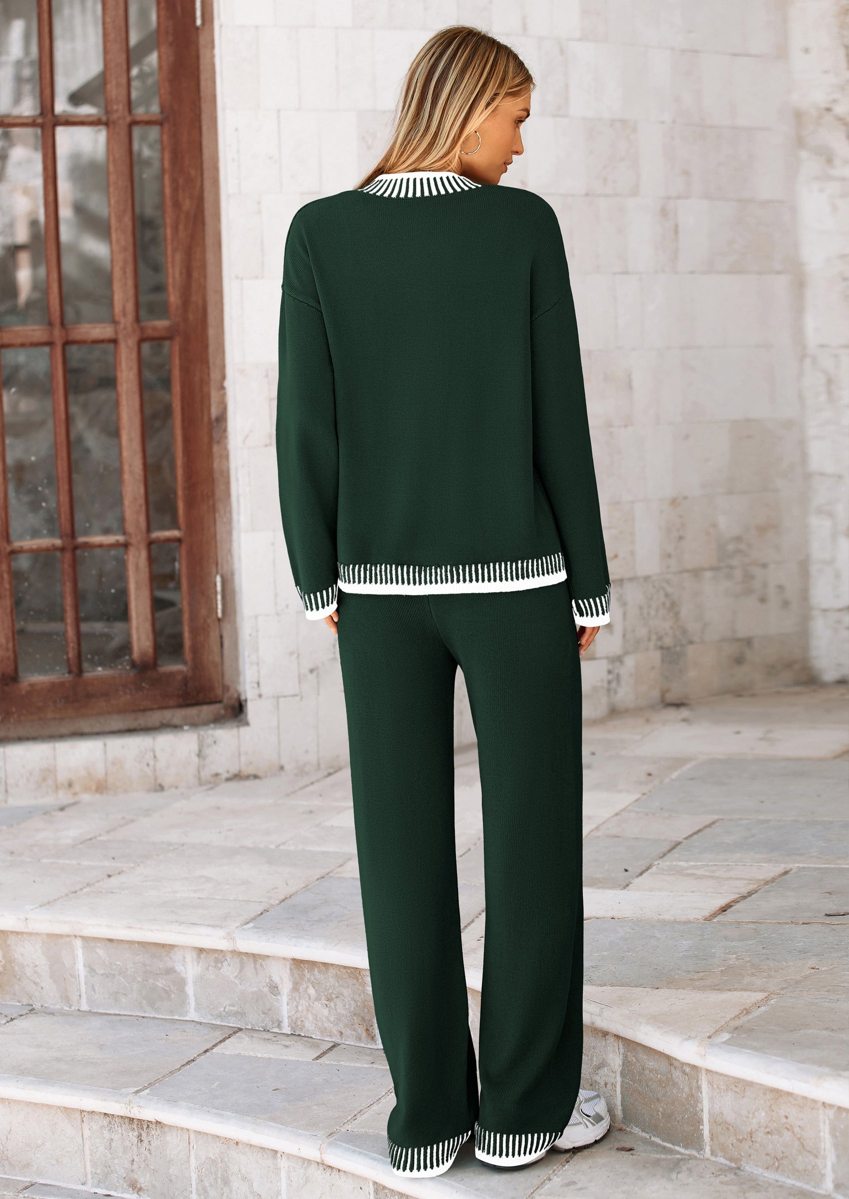 Lounge Sets for Women Fall Loungewear 2 Piece Outfits Cardigan Sweaters Track Suit Matching Winter Clothing