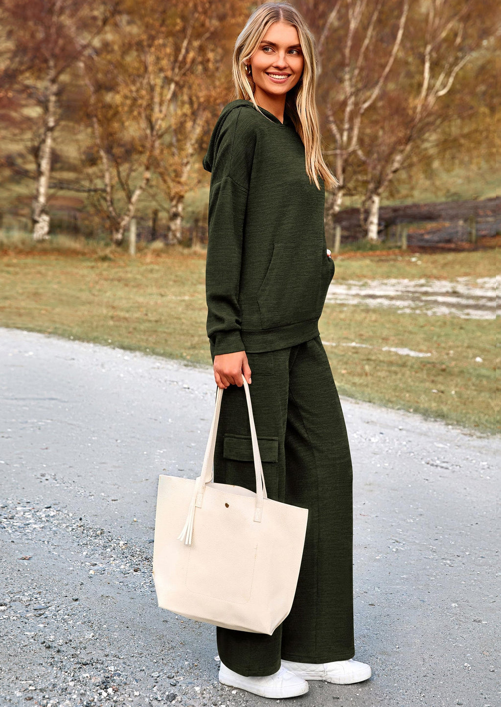 2 Piece Sets For Women Fall Sweatsuits Outfits Lounge Matching Hoodie Set Travel Track Suits Winter Clothes