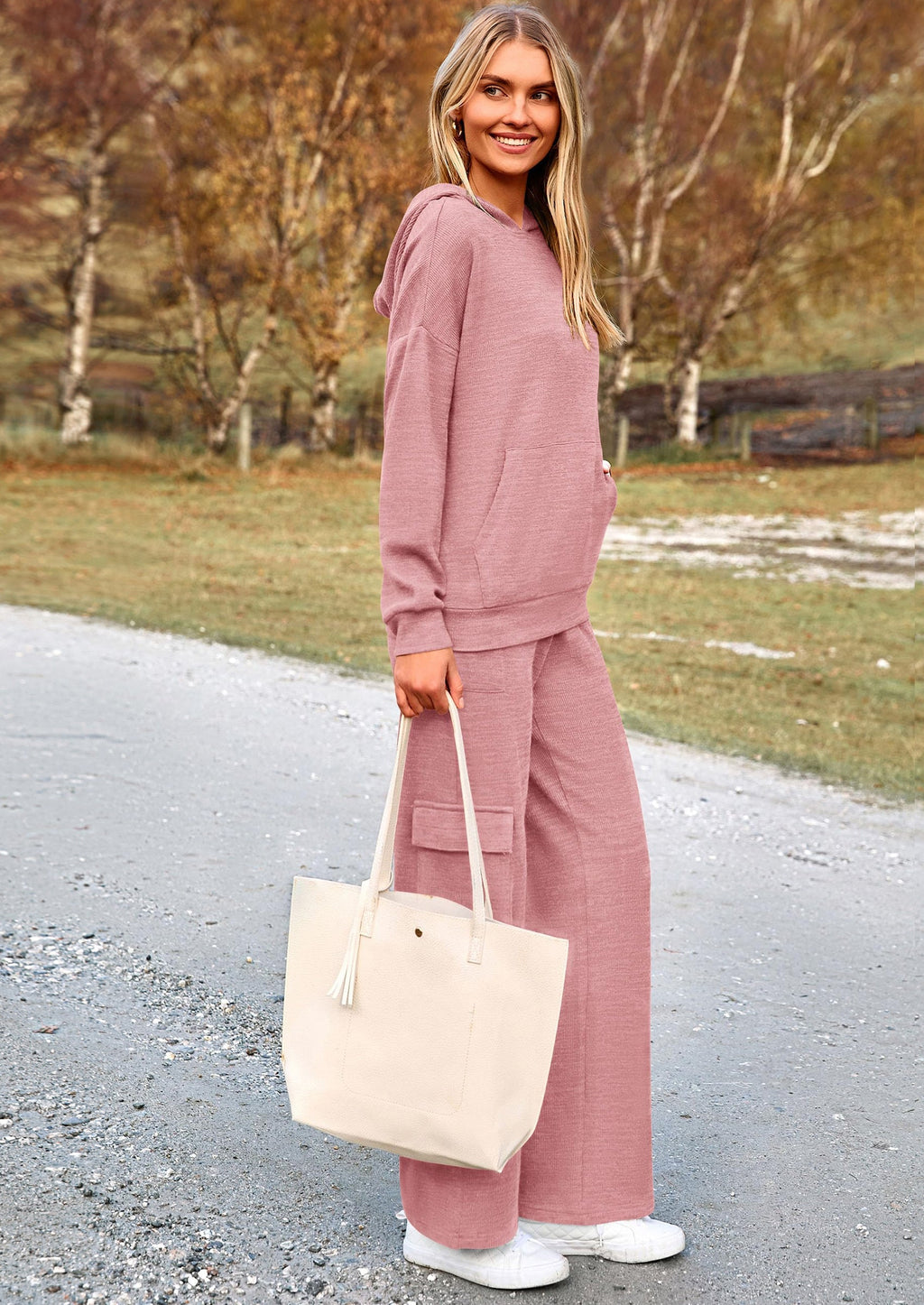 2 Piece Sets For Women Fall Sweatsuits Outfits Lounge Matching Hoodie Set Travel Track Suits Winter Clothes