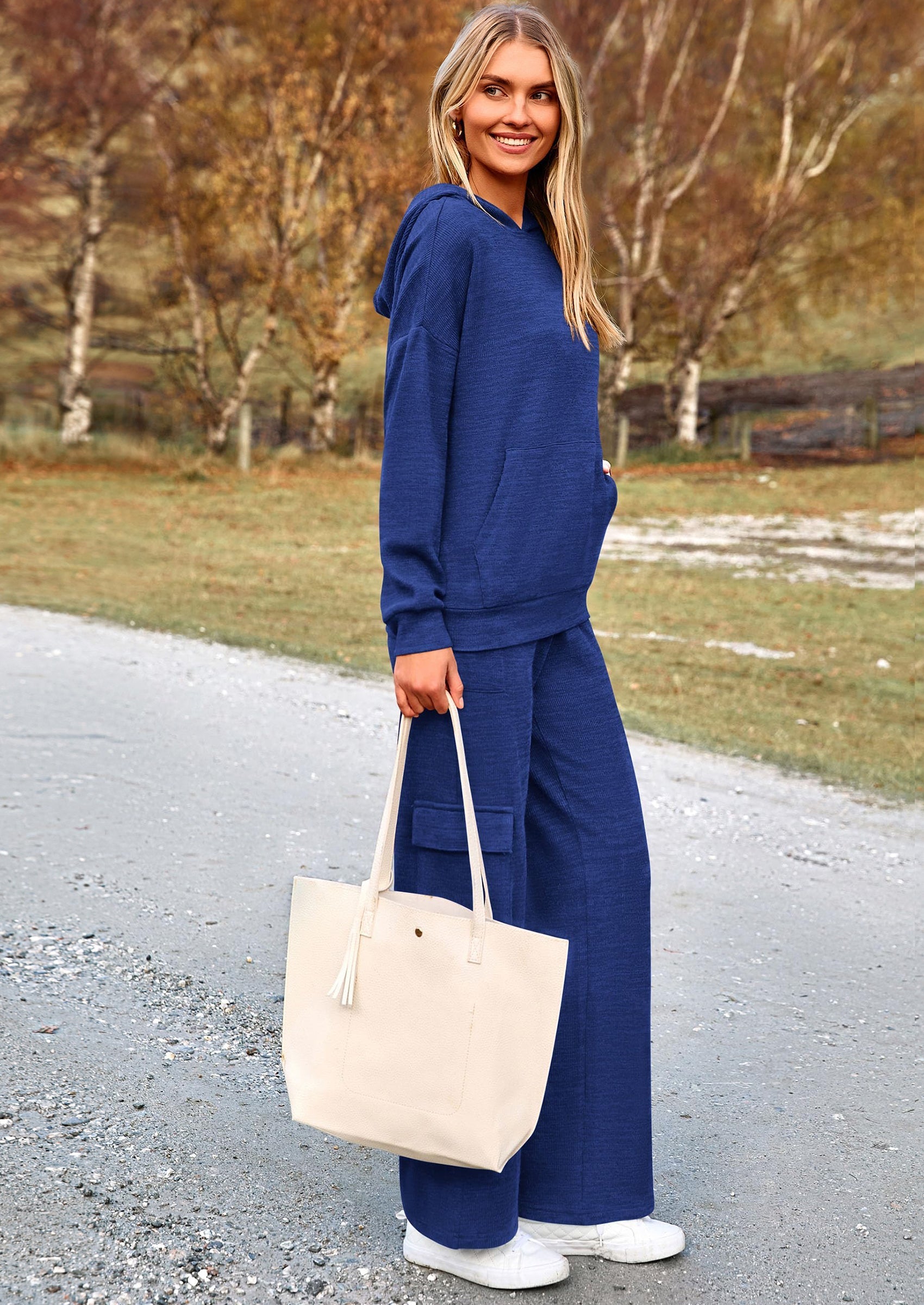 2 Piece Sets For Women Fall Sweatsuits Outfits Lounge Matching Hoodie Set Travel Track Suits Winter Clothes