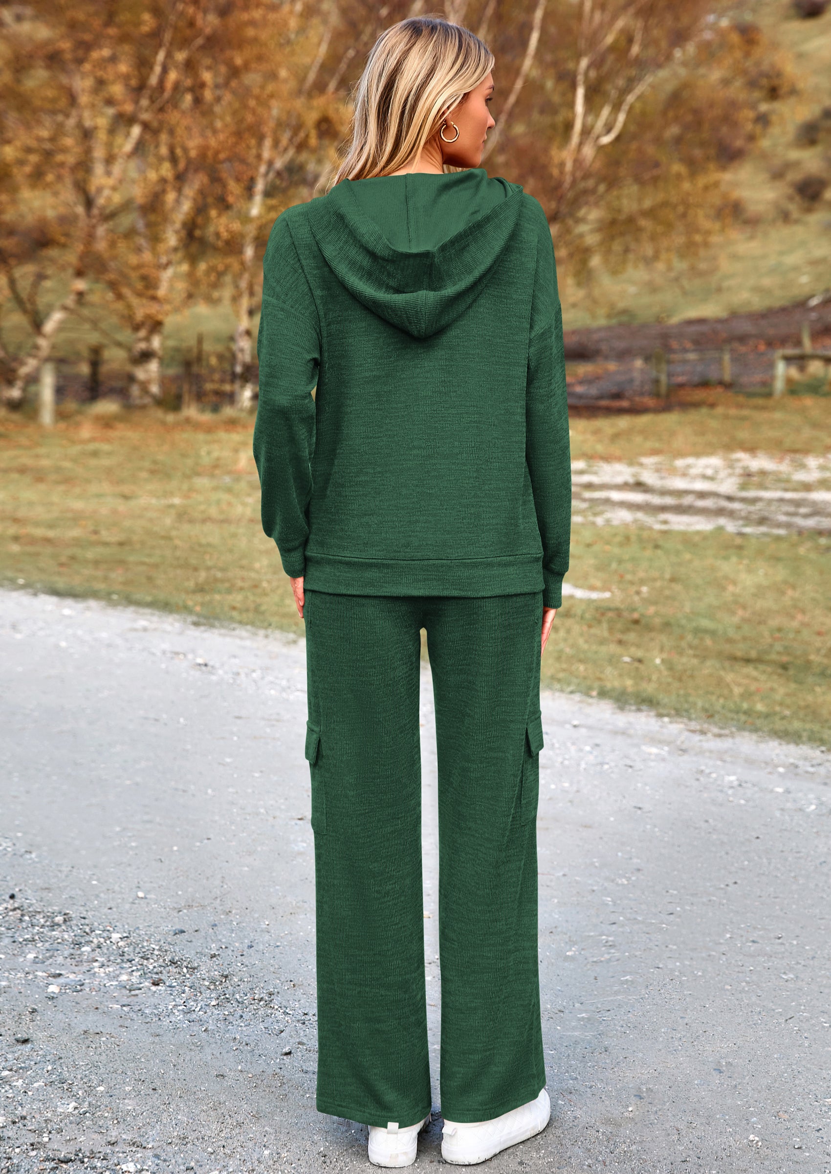 2 Piece Sets For Women Fall Sweatsuits Outfits Lounge Matching Hoodie Set Travel Track Suits Winter Clothes