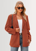 Women's Winter Corduroy Blazers Jackets Dressy Casual Ribbed Long Sleeve Lapel Fashion Work Business Outerwear