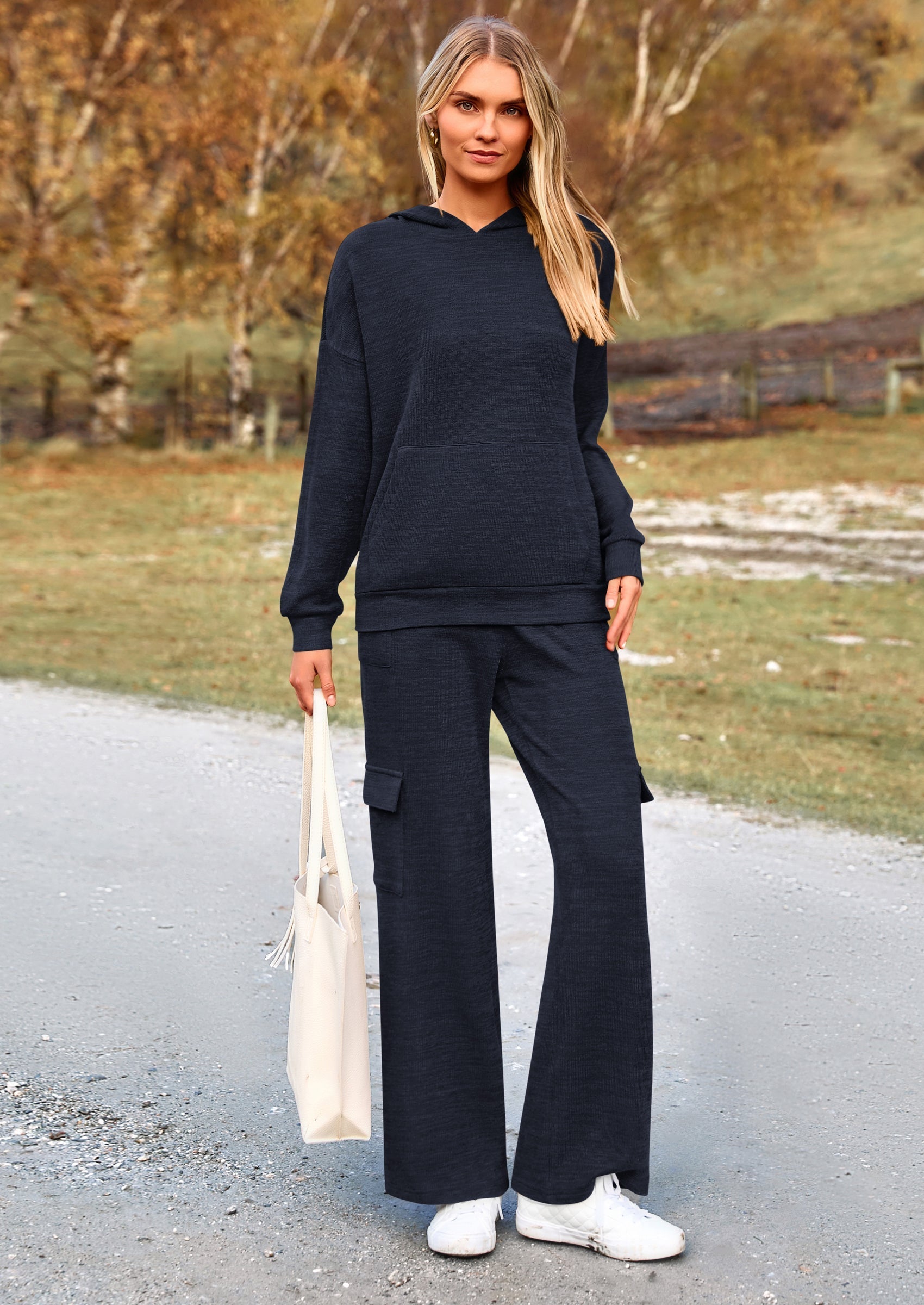 2 Piece Sets For Women Fall Sweatsuits Outfits Lounge Matching Hoodie Set Travel Track Suits Winter Clothes