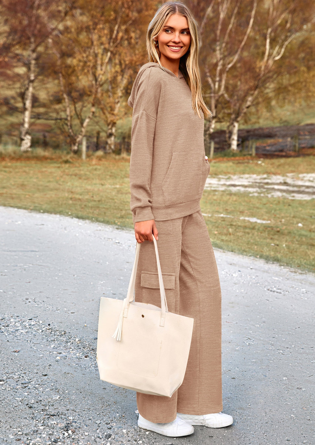 2 Piece Sets For Women Fall Sweatsuits Outfits Lounge Matching Hoodie Set Travel Track Suits Winter Clothes