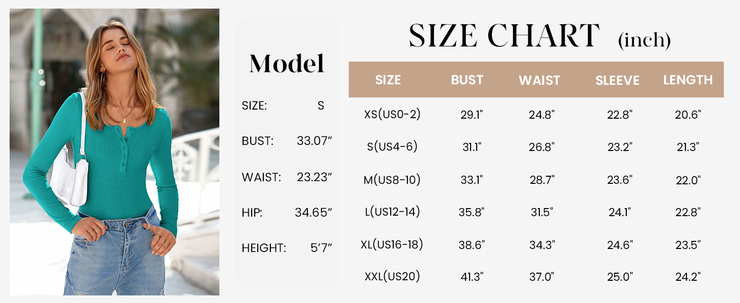 Women's Fall Long Sleeve Henley T Shirts Button Ribbed Knit Slim Fit Basic Tops Blouse Casual Outfits