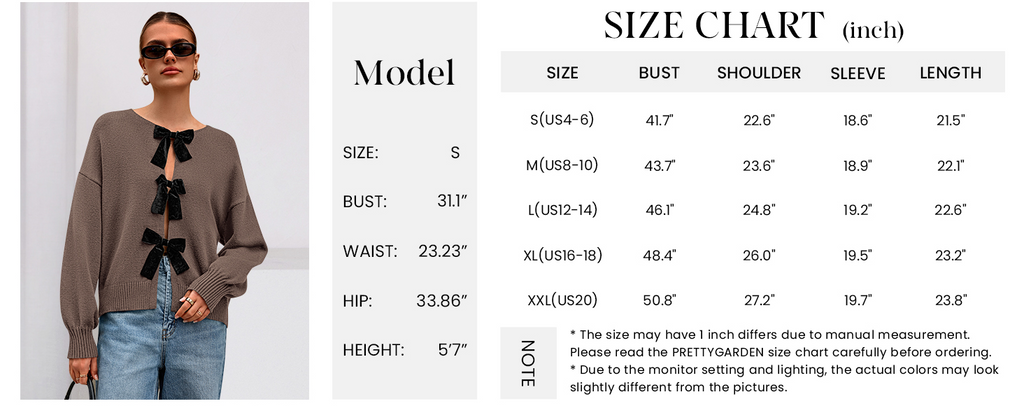 Cardigan Sweaters for Women Fall Bow Tie Front Long Sleeve Knit Sweater Tops Cute Going Out Outfits