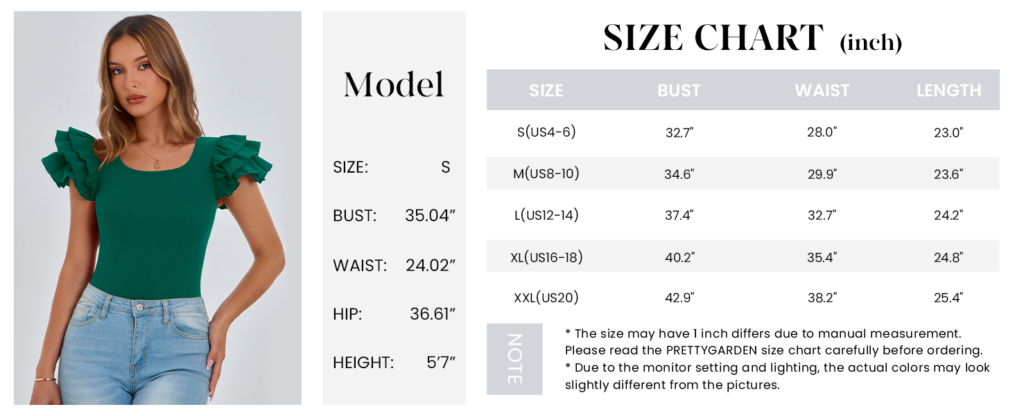 Women's Ruffle Short Sleeve Shirts Summer Casual Basic Tee Cute Fitted Crew Neck Fashion Tops Clothes