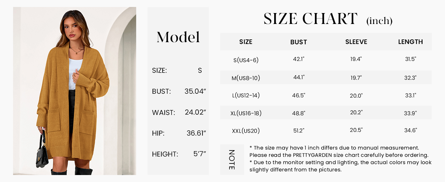 Women's Open Front Cardigan Long Sleeve Cozy Knit Sweaters Winter Fall Clothes Outerwear Coats