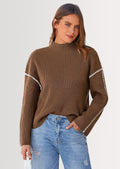 Women's Chunky Knit Sweaters Fall Long Sleeve Mock Neck Oversized Pullover Tops Winter Fashion Clothes