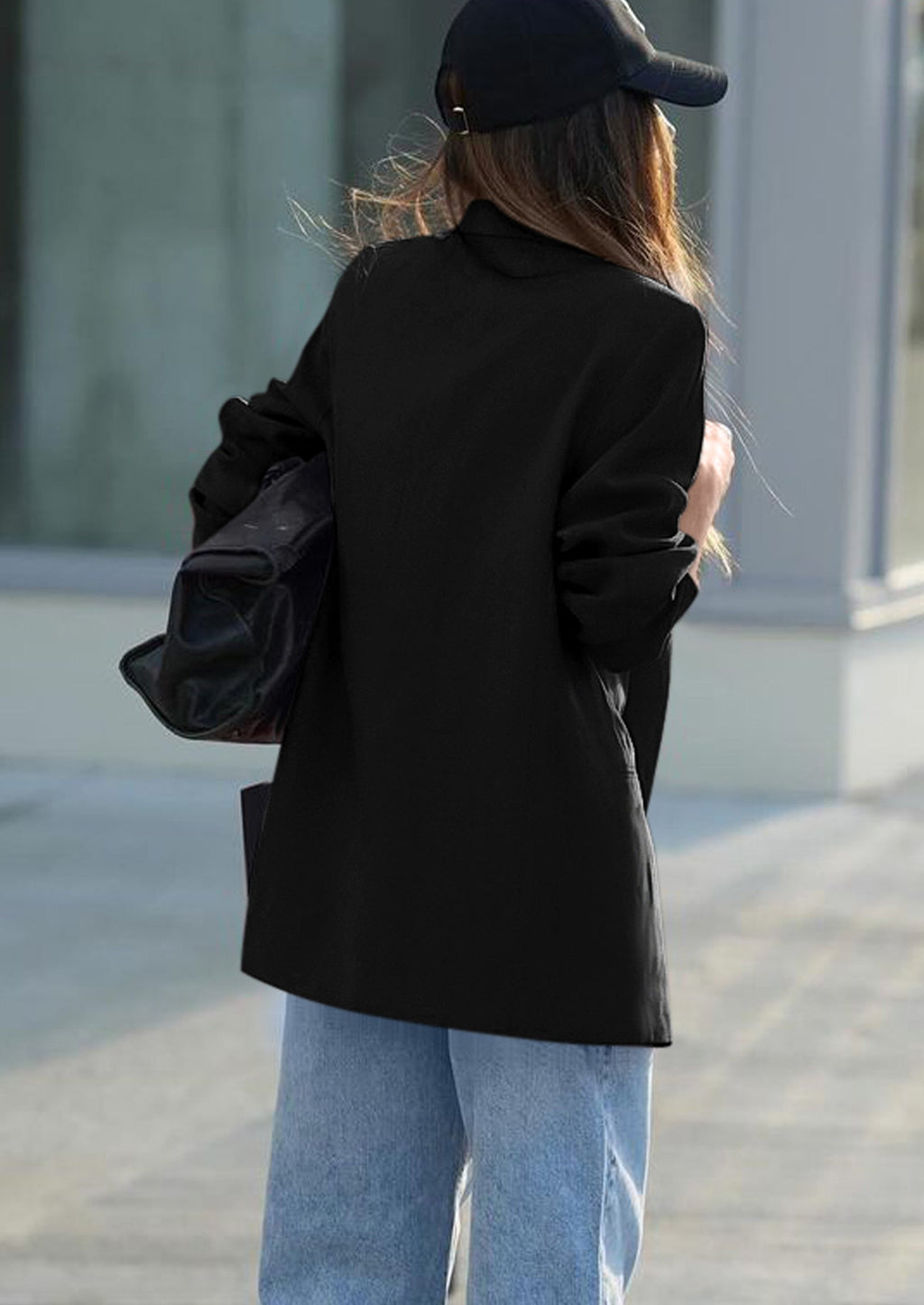 Fall Blazers for Women Business Casual Long Sleeve Lapel Pockets Dressy Suit Jackets Work Office Clothes