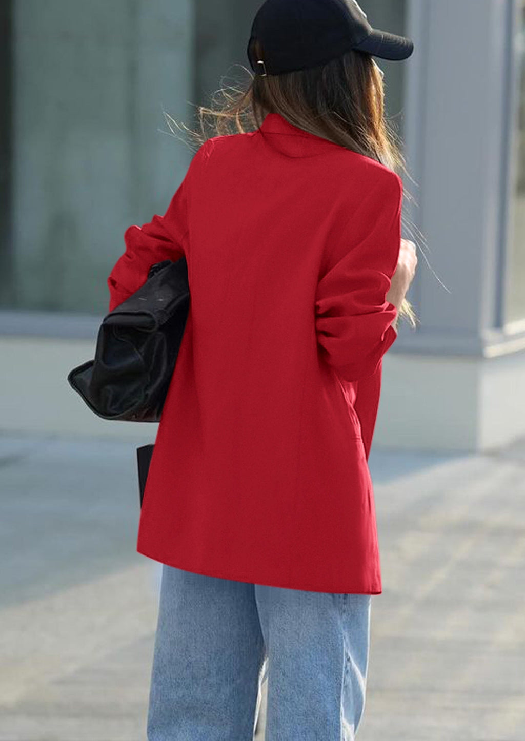 Fall Blazers for Women Business Casual Long Sleeve Lapel Pockets Dressy Suit Jackets Work Office Clothes