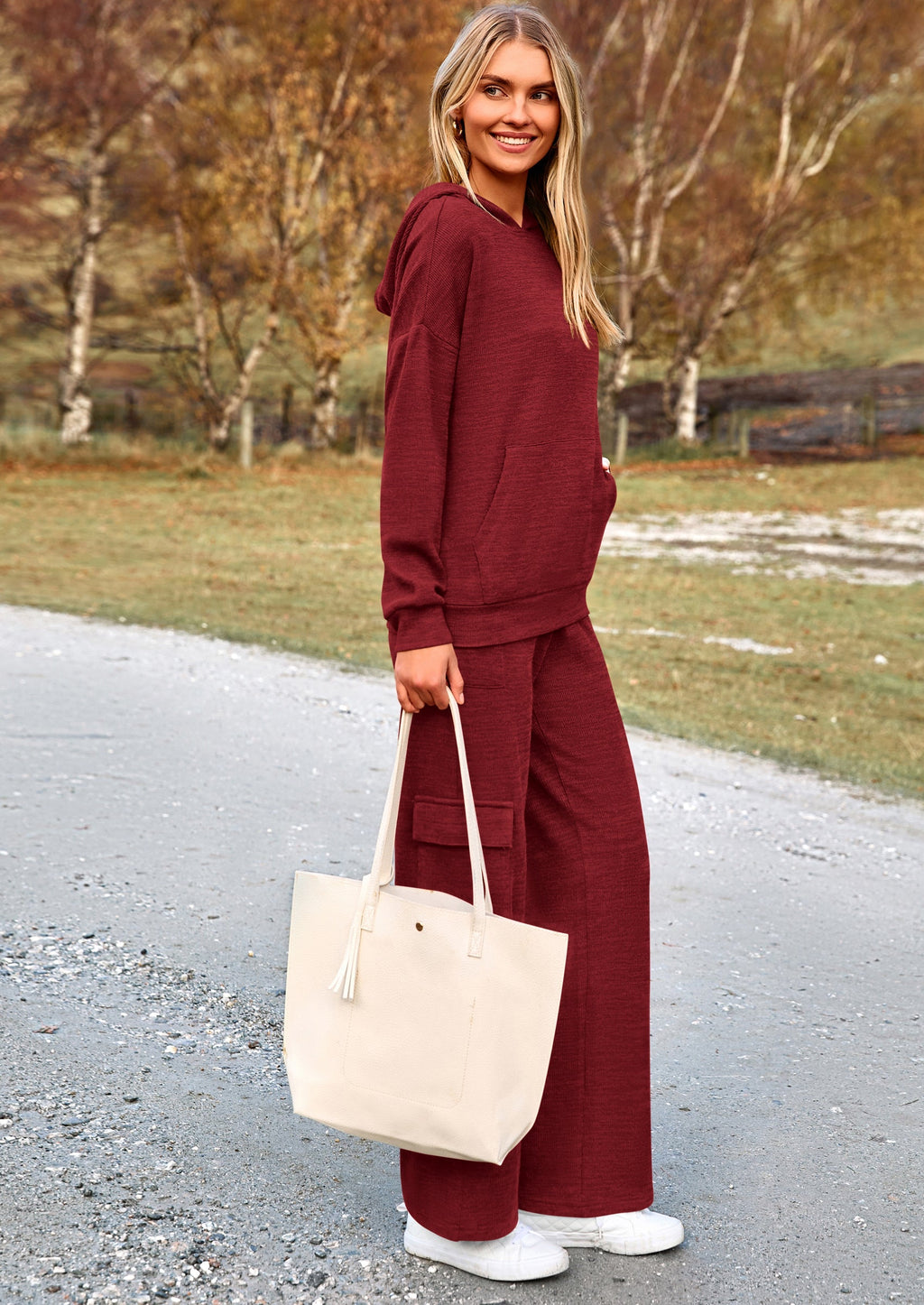 2 Piece Sets For Women Fall Sweatsuits Outfits Lounge Matching Hoodie Set Travel Track Suits Winter Clothes