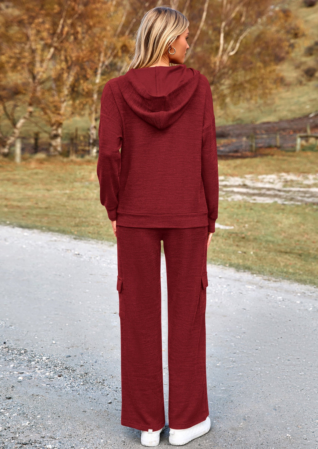 2 Piece Sets For Women Fall Sweatsuits Outfits Lounge Matching Hoodie Set Travel Track Suits Winter Clothes