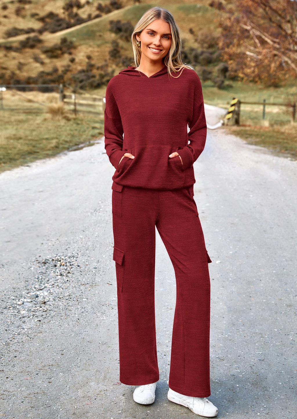 2 Piece Sets For Women Fall Sweatsuits Outfits Lounge Matching Hoodie Set Travel Track Suits Winter Clothes