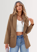 Women's Spring Fall Business Casual Blazers Long Sleeve Notch Lapel Trendy Work Office Blazer Jackets Outerwear