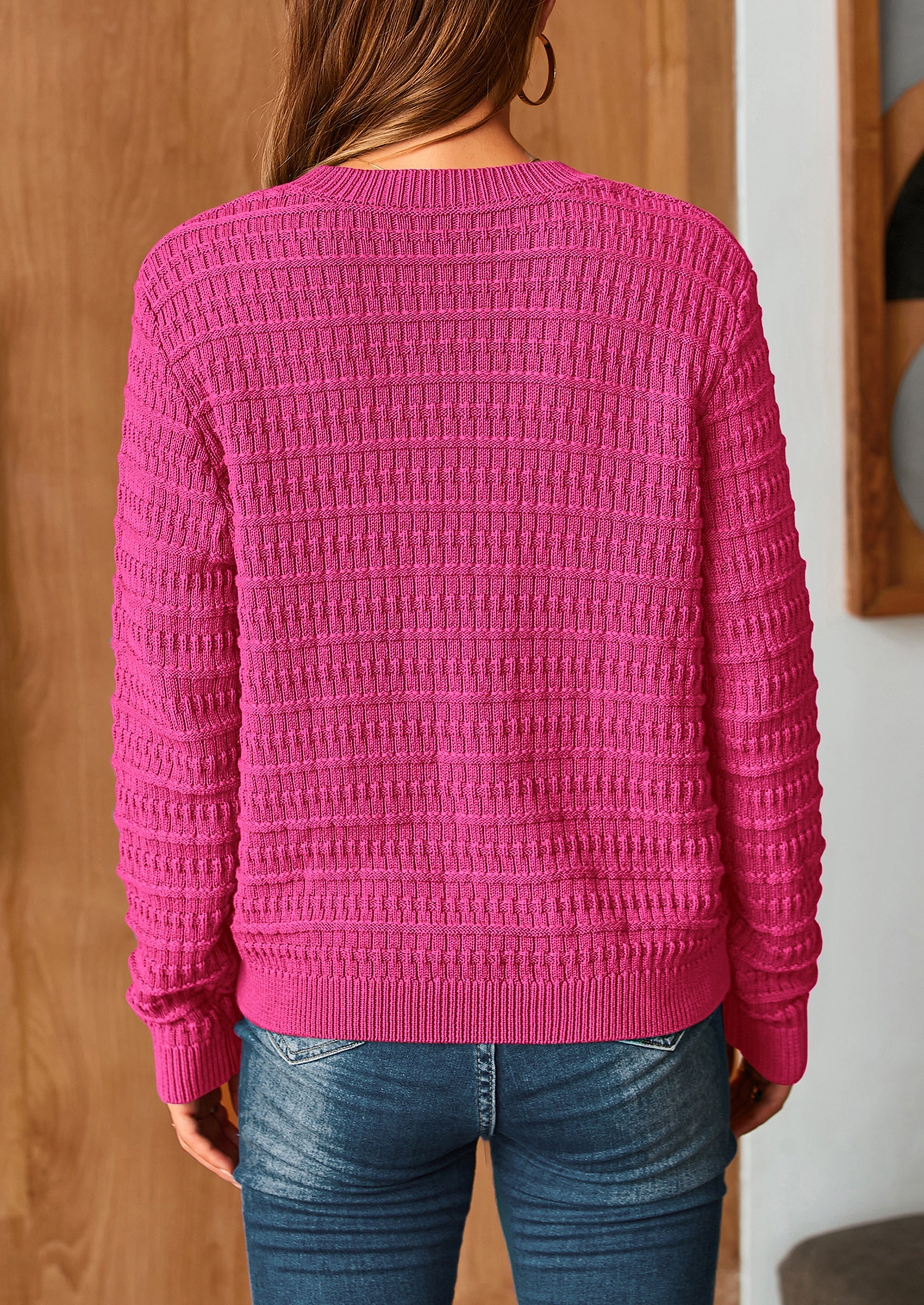 Women's Knit Cardigan Sweaters Casual Long Sleeve Open Front Button Down Trendy Jackets Outerwear