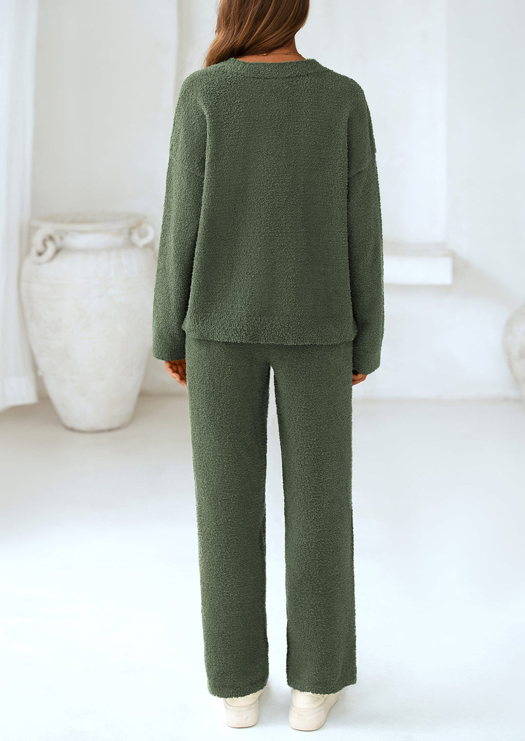 Lounge Sets for Women Two Piece Sweaters Pajama Set Fall Fashion Loungewear Outfits Matching Winter Clothes