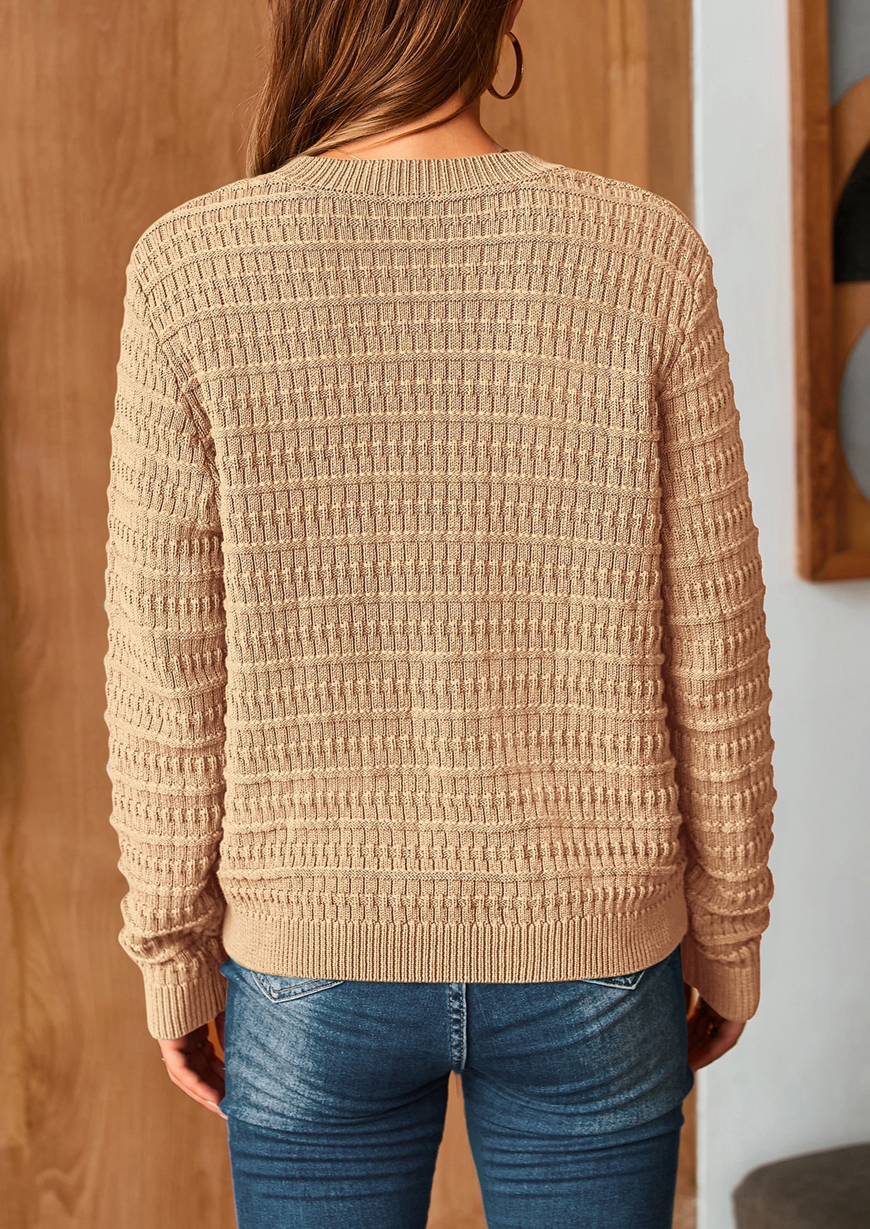 Women's Knit Cardigan Sweaters Casual Long Sleeve Open Front Button Down Trendy Jackets Outerwear