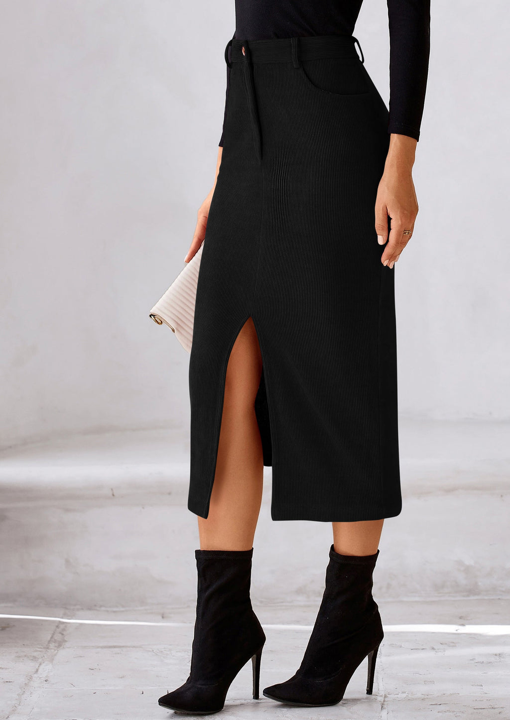 Corduroy Skirt Women Fall Fashion High Waisted Pencil Midi Skirts Business Casual Work Office Winter Outfit