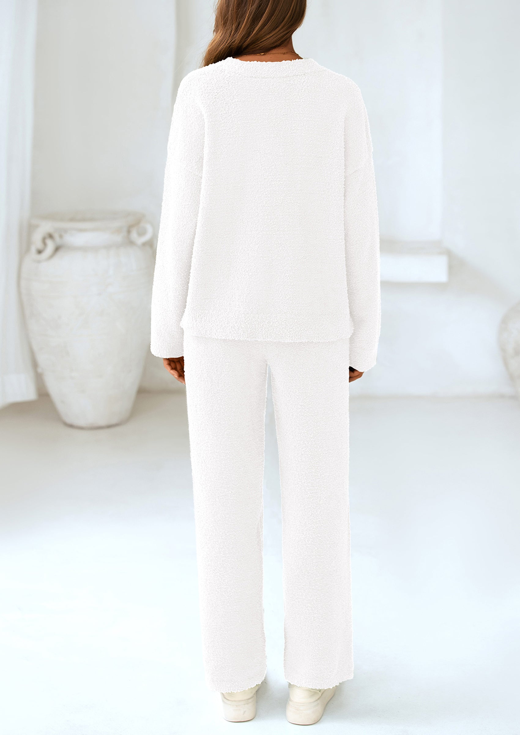 Lounge Sets for Women Two Piece Sweaters Pajama Set Fall Fashion Loungewear Outfits Matching Winter Clothes