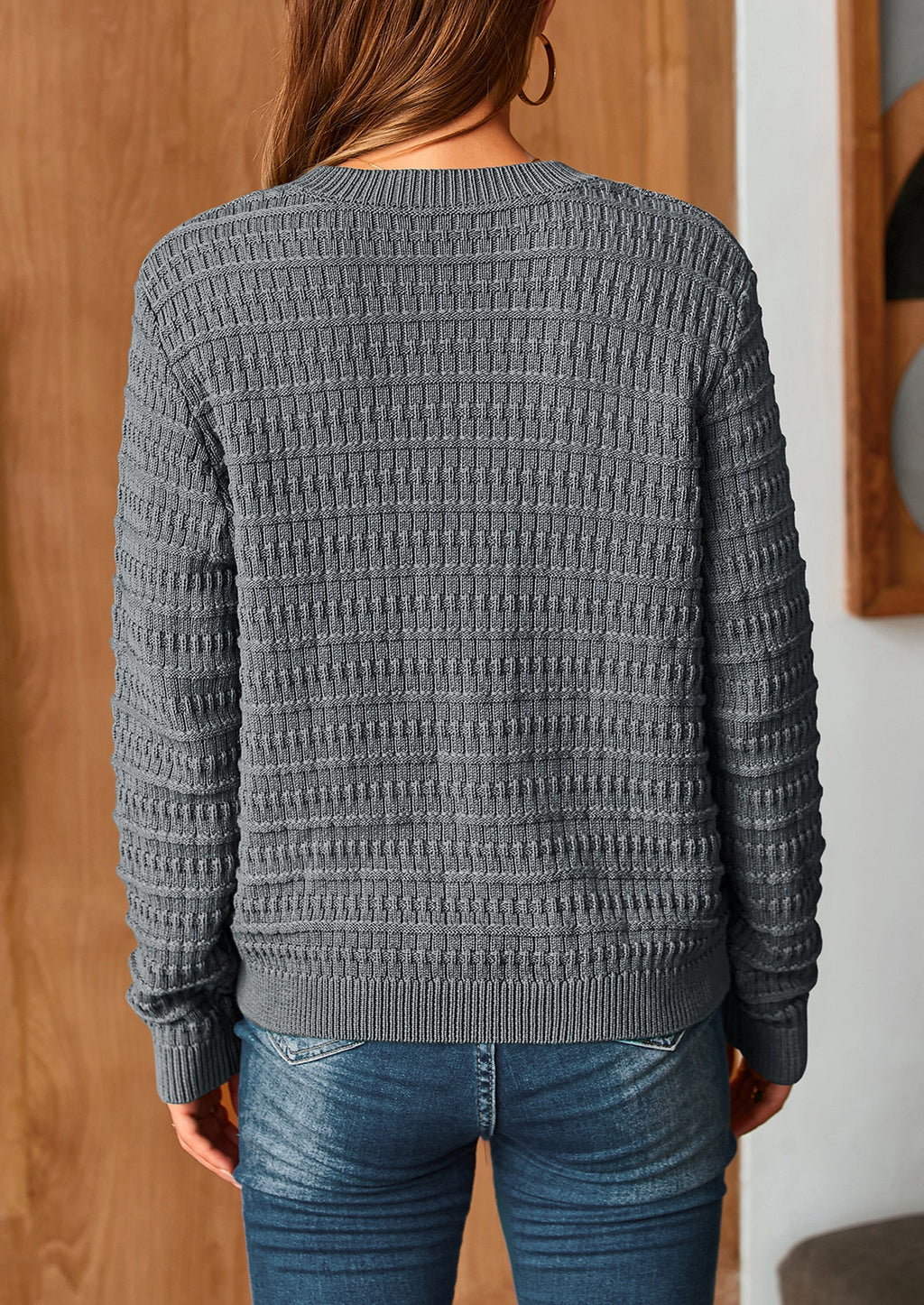 Women's Knit Cardigan Sweaters Casual Long Sleeve Open Front Button Down Trendy Jackets Outerwear