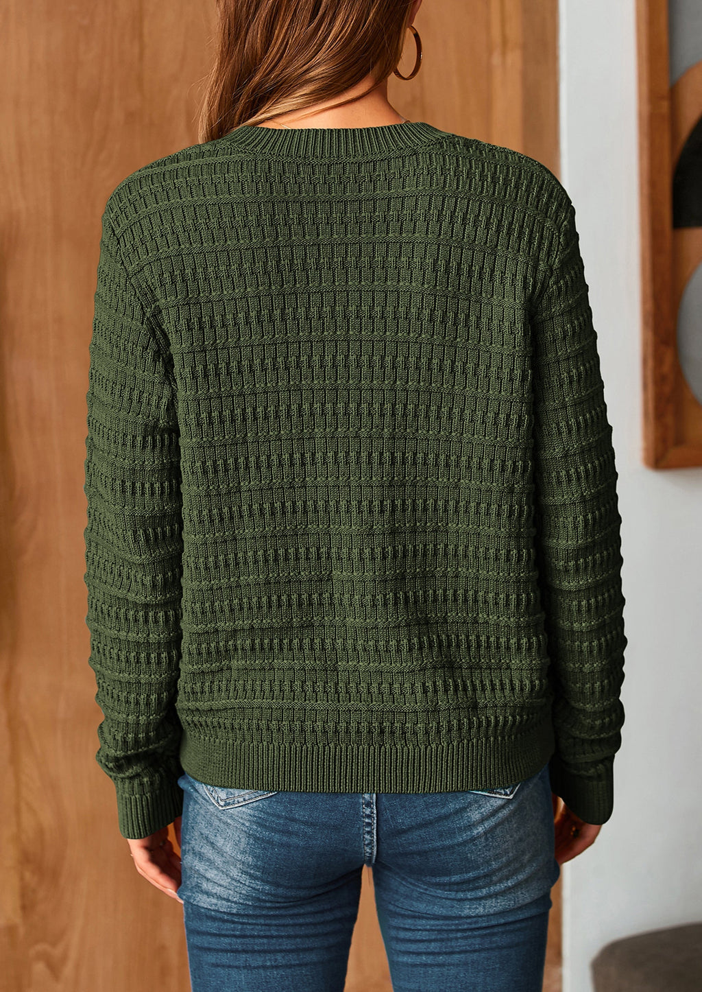 Women's Knit Cardigan Sweaters Casual Long Sleeve Open Front Button Down Trendy Jackets Outerwear