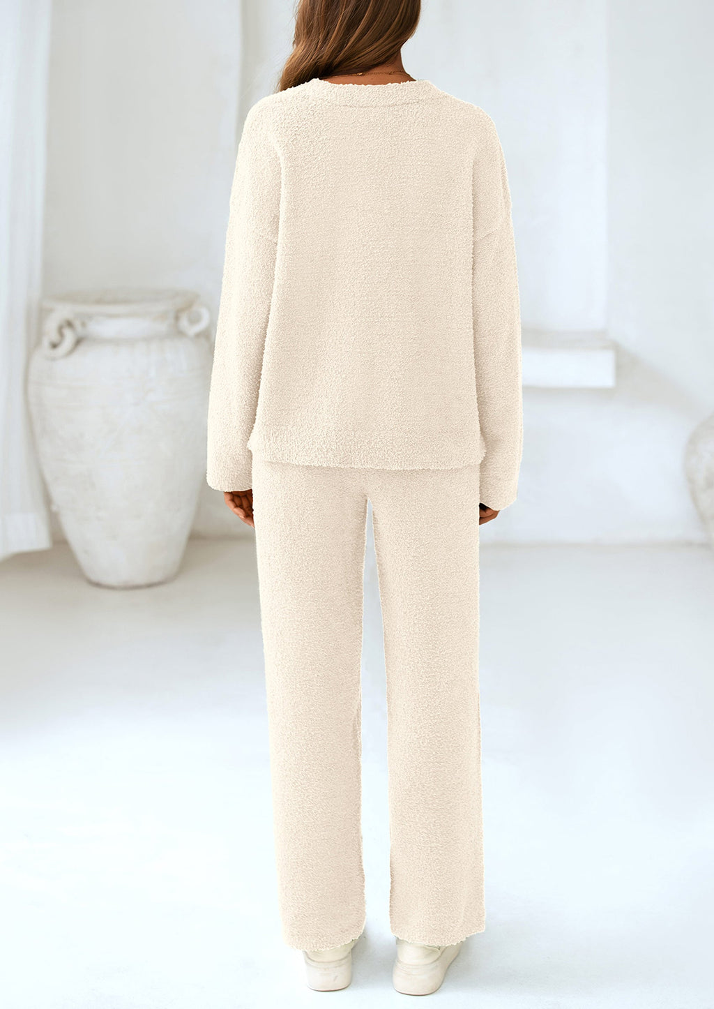 Lounge Sets for Women Two Piece Sweaters Pajama Set Fall Fashion Loungewear Outfits Matching Winter Clothes