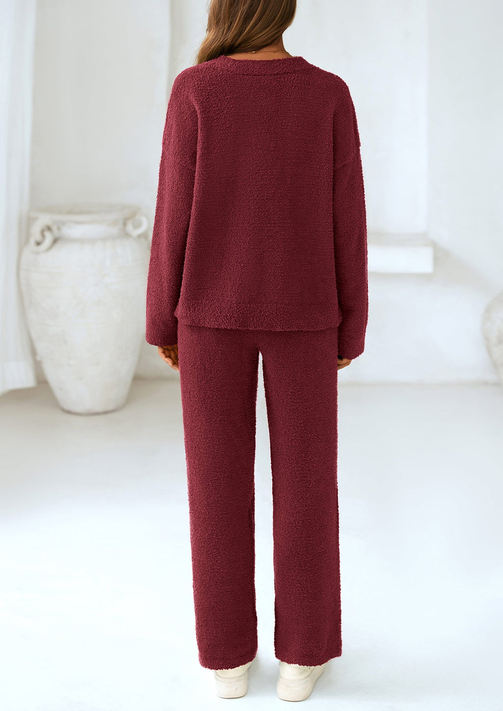 Lounge Sets for Women Two Piece Sweaters Pajama Set Fall Fashion Loungewear Outfits Matching Winter Clothes