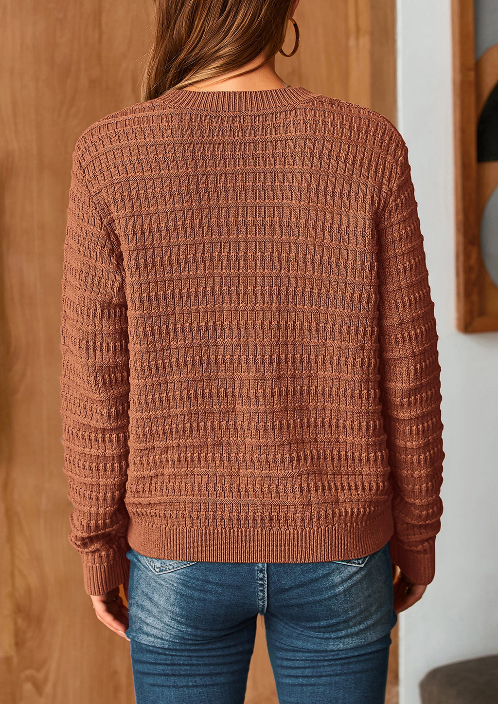 Women's Knit Cardigan Sweaters Casual Long Sleeve Open Front Button Down Trendy Jackets Outerwear