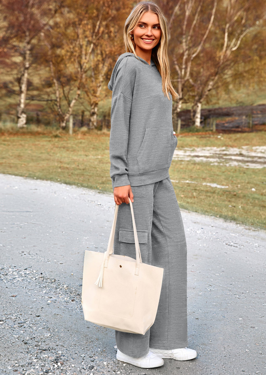 2 Piece Sets For Women Fall Sweatsuits Outfits Lounge Matching Hoodie Set Travel Track Suits Winter Clothes