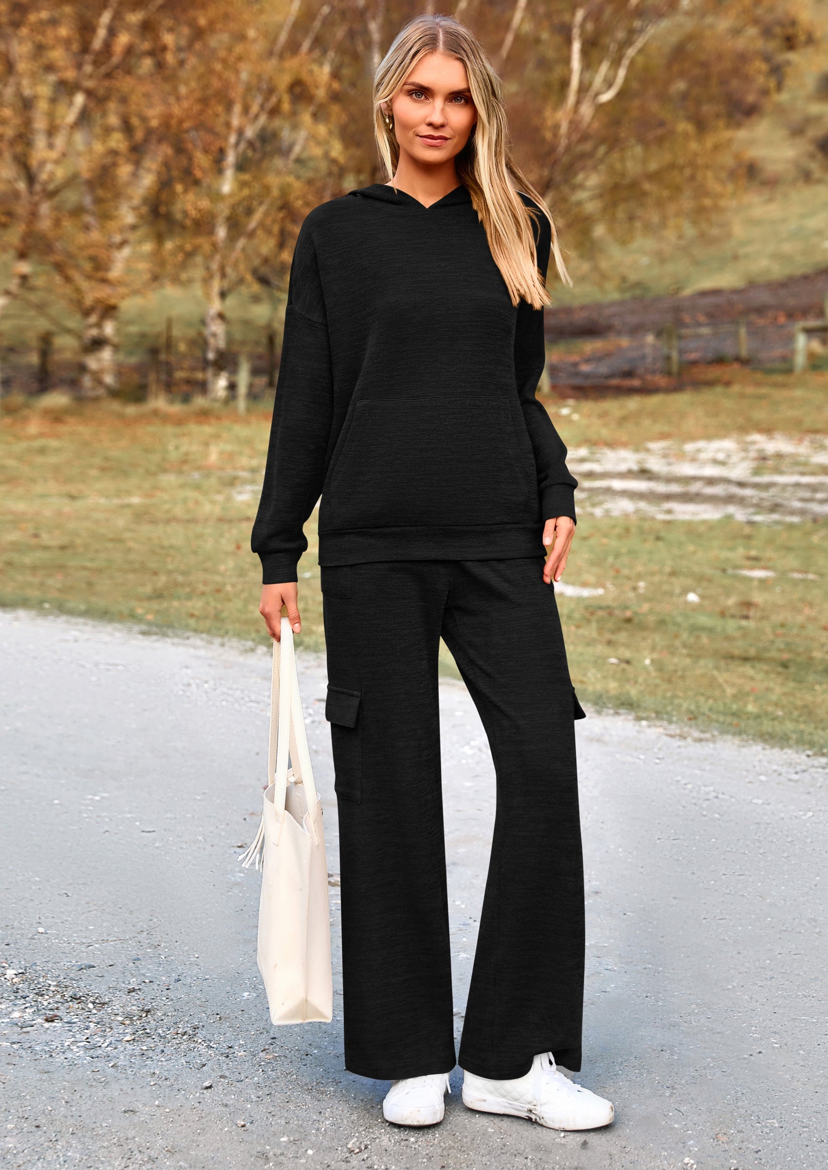 2 Piece Sets For Women Fall Sweatsuits Outfits Lounge Matching Hoodie Set Travel Track Suits Winter Clothes