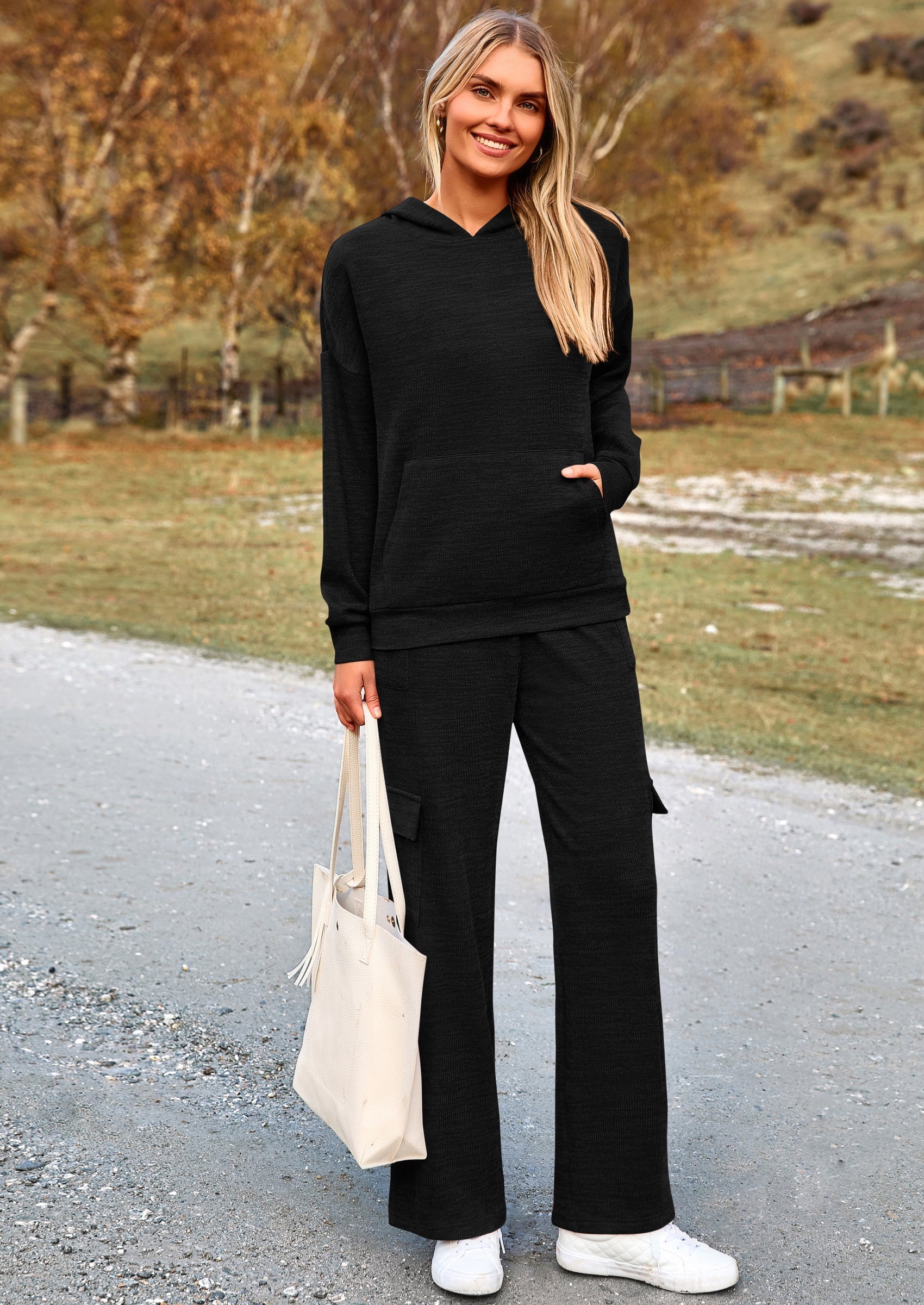 2 Piece Sets For Women Fall Sweatsuits Outfits Lounge Matching Hoodie Set Travel Track Suits Winter Clothes