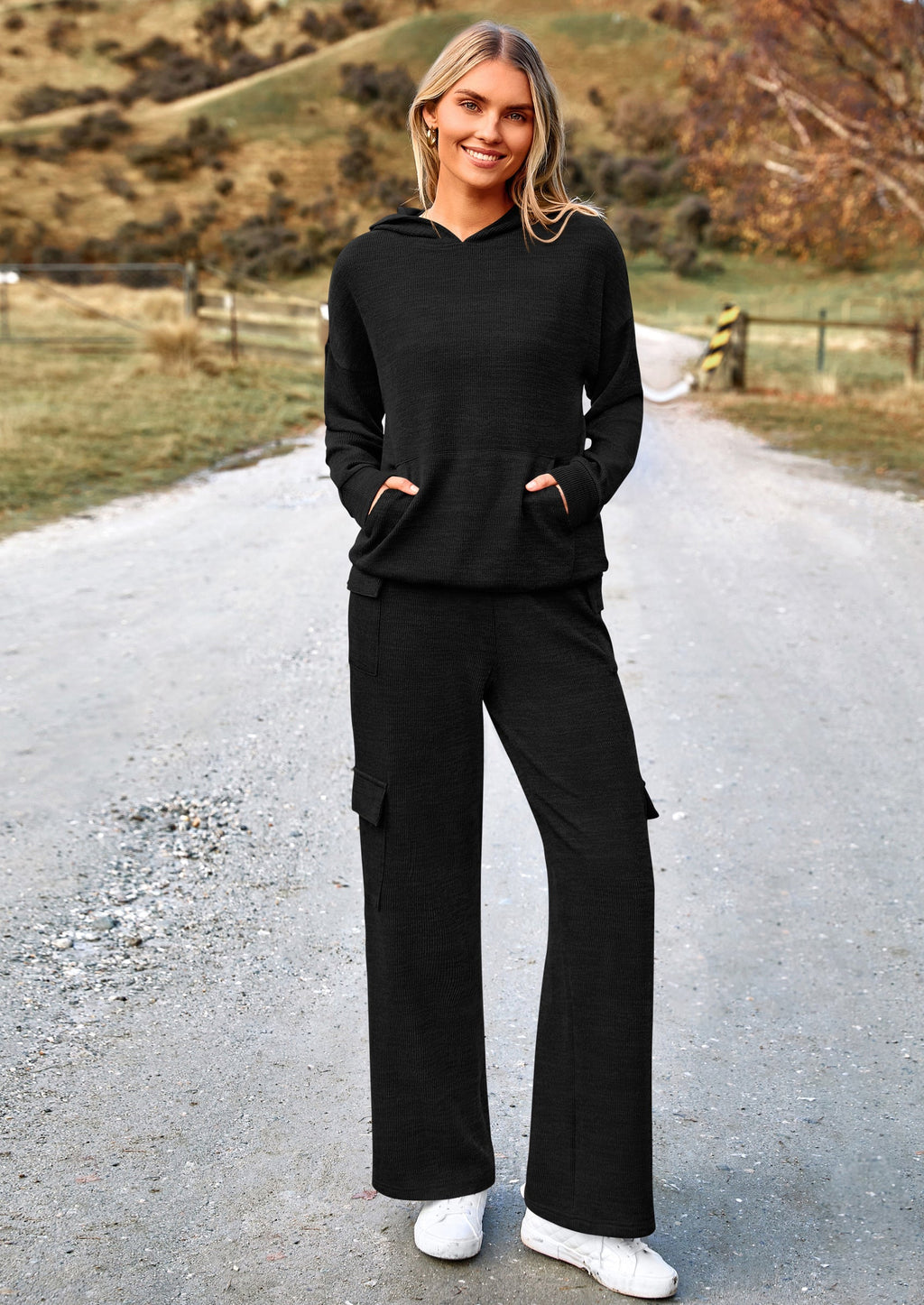 2 Piece Sets For Women Fall Sweatsuits Outfits Lounge Matching Hoodie Set Travel Track Suits Winter Clothes