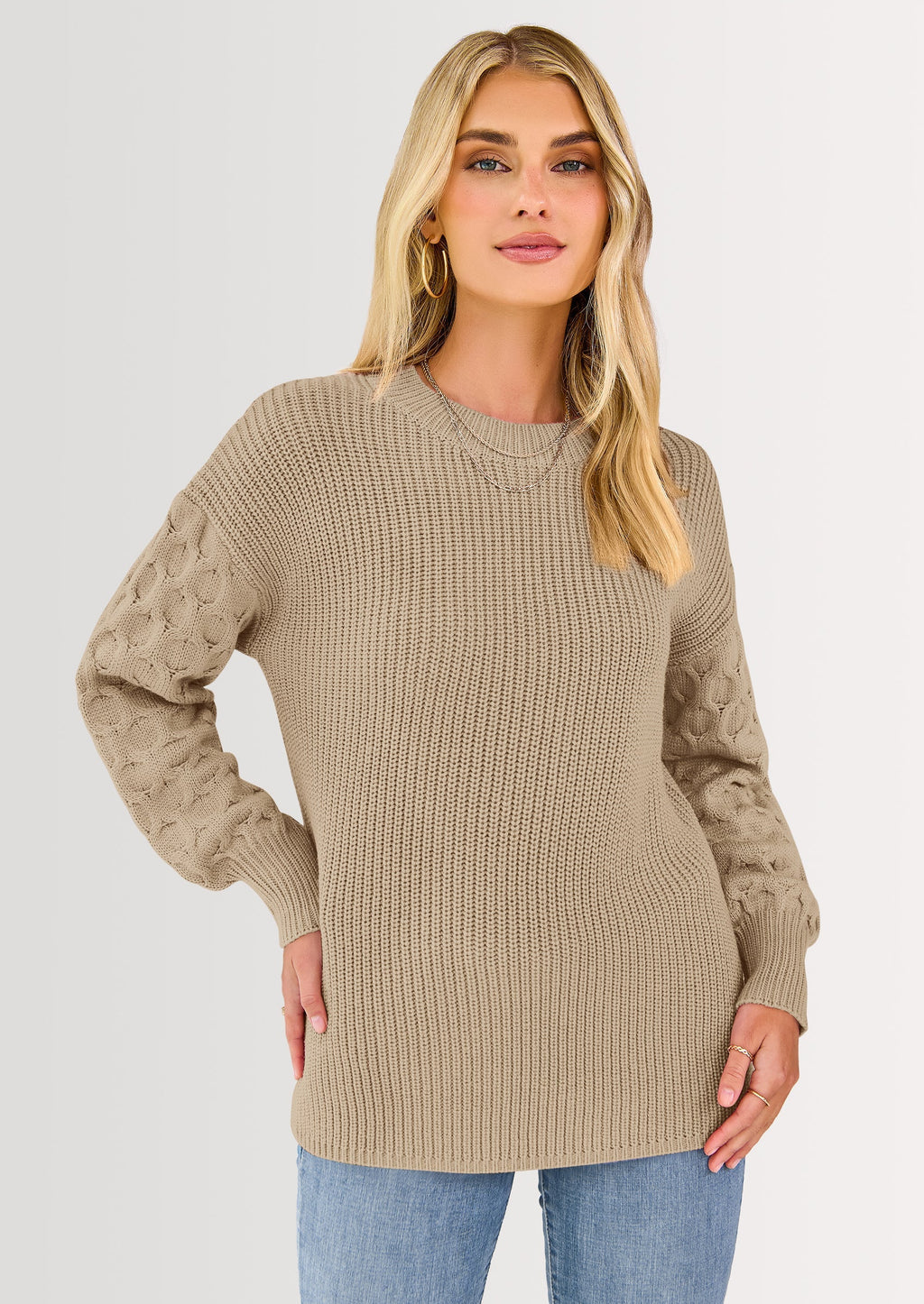 Women's Fall Pullover Sweater Casual Long Sleeve Loose Chunky Knit Tops Blouse Winter Fashion Clothing