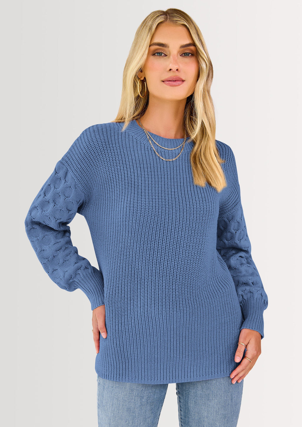 Women's Fall Pullover Sweater Casual Long Sleeve Loose Chunky Knit Tops Blouse Winter Fashion Clothing