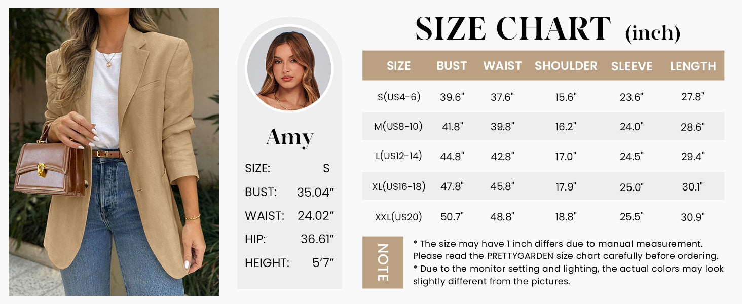 Blazers for Women Business Casual Long Sleeve Lapel Open Front Suit Jacket Work Blazer with Pockets