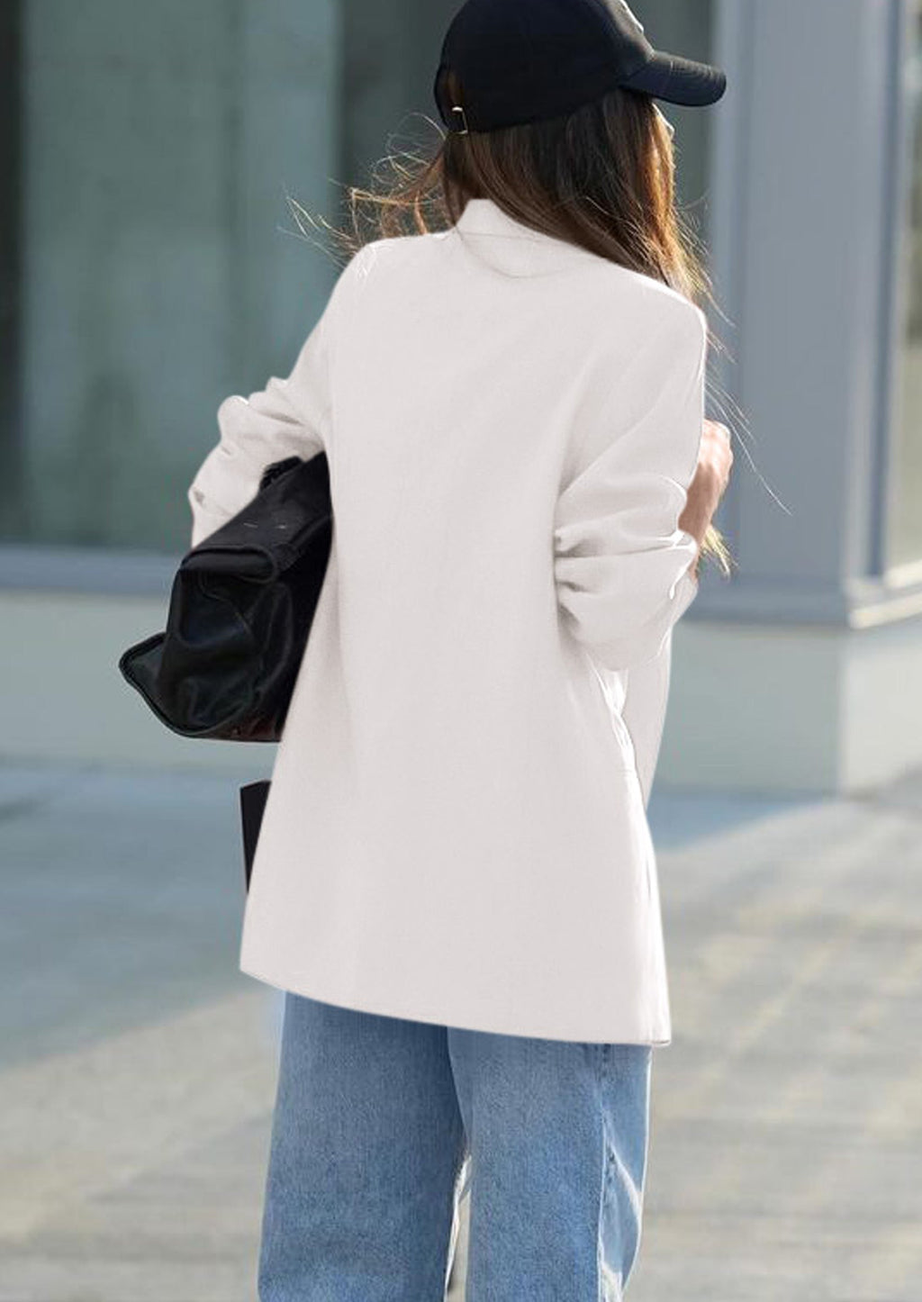 Fall Blazers for Women Business Casual Long Sleeve Lapel Pockets Dressy Suit Jackets Work Office Clothes