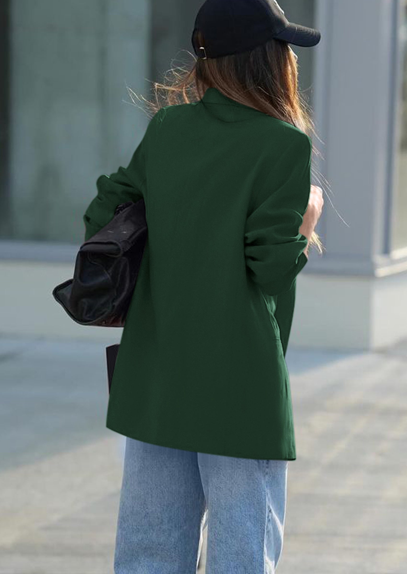 Fall Blazers for Women Business Casual Long Sleeve Lapel Pockets Dressy Suit Jackets Work Office Clothes