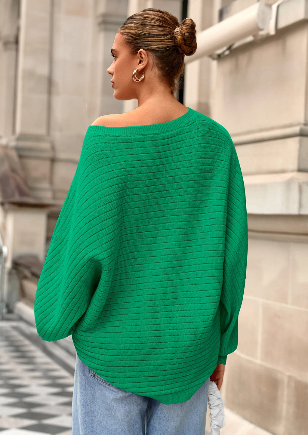 Fall Sweaters for Women Oversized Boat Neck Pullover Long Sleeve Knit Tops Cozy Winter Fashion Clothing