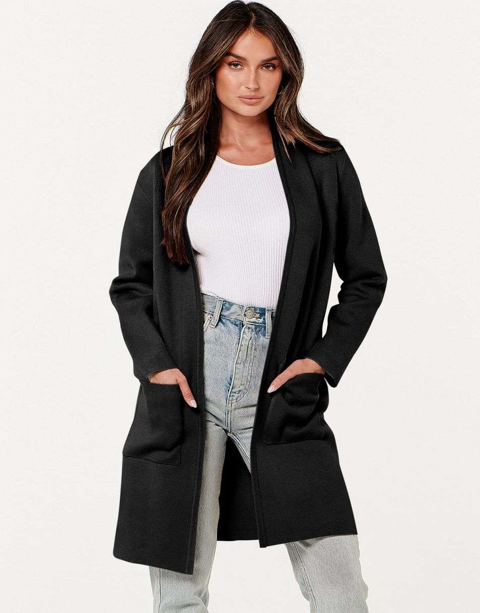 Cardigan Sweater for Women Casual 2025 Fall Winter Fashion Coat Long Sleeve Open Front Knit Coatigan Clothes