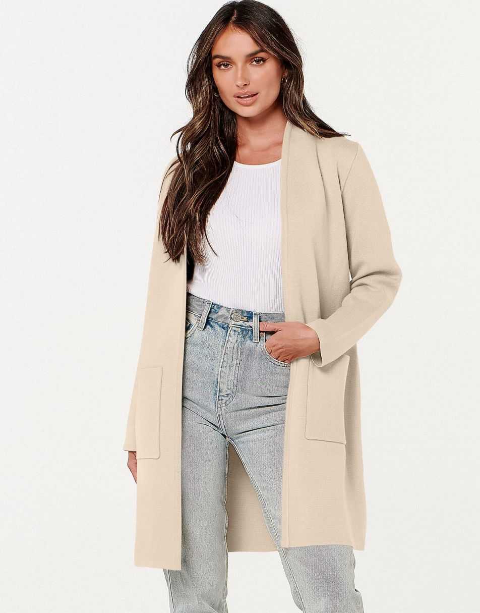 Cardigan Sweater for Women Casual 2025 Fall Winter Fashion Coat Long Sleeve Open Front Knit Coatigan Clothes
