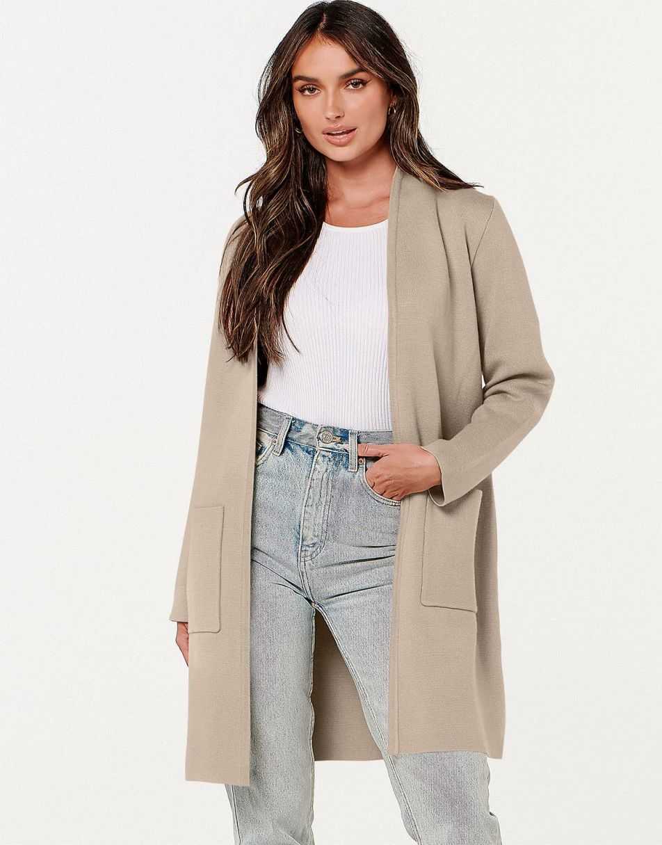 Cardigan Sweater for Women Casual 2025 Fall Winter Fashion Coat Long Sleeve Open Front Knit Coatigan Clothes