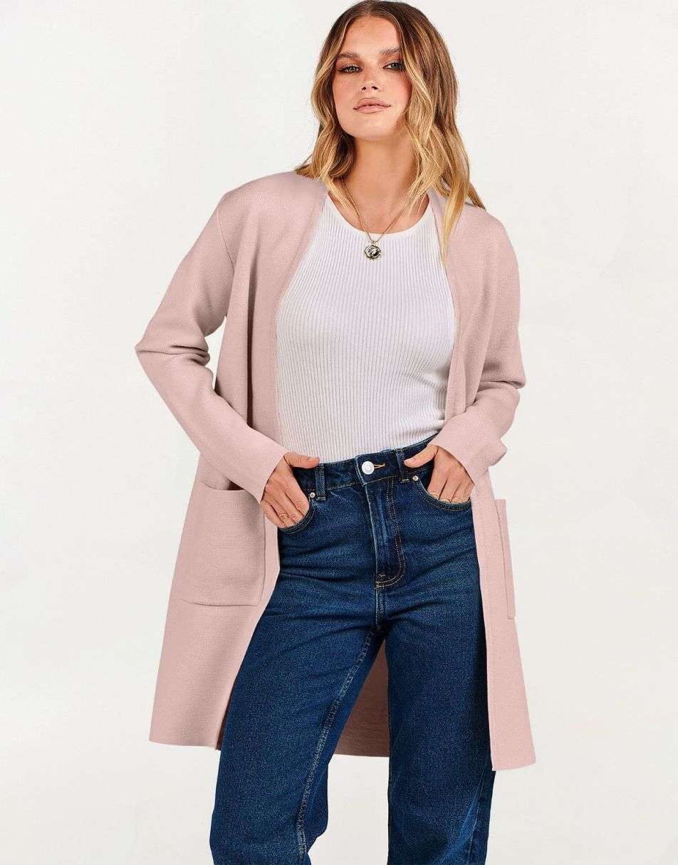 Cardigan Sweater for Women Casual 2025 Fall Winter Fashion Coat Long Sleeve Open Front Knit Coatigan Clothes