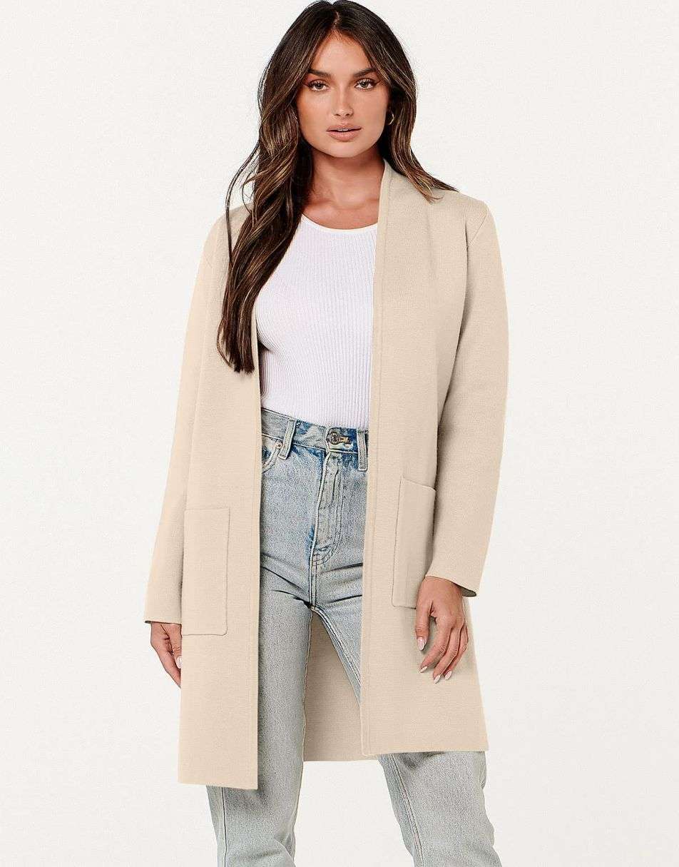 Cardigan Sweater for Women Casual 2025 Fall Winter Fashion Coat Long Sleeve Open Front Knit Coatigan Clothes