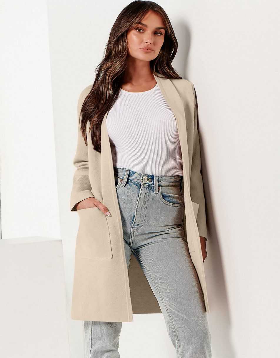 Cardigan Sweater for Women Casual 2025 Fall Winter Fashion Coat Long Sleeve Open Front Knit Coatigan Clothes